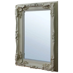 Carved Louis Mirror, Cream, 120 x 89.5cm Cream